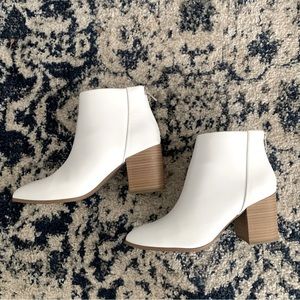 White Chelsea Booties